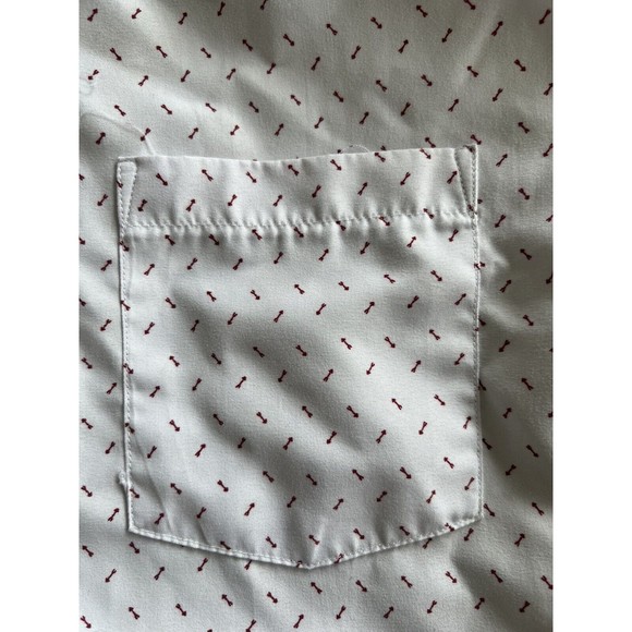 INTERNATIONAL REPORT MEN'S ARROW PRINT SHORT SLEEVE BUTTON DOWN SHIRT SIZE XL - Picture 3 of 3